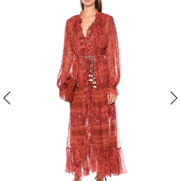 Zimmermann Silk Eddie Red midi dress size 0 - Picture 7 of 7